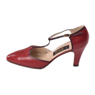 Bordeauxrode vintage pumps maat 39,5