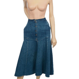 Vintage jaren 80 denim rok maat 42
