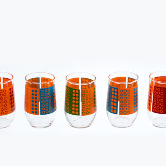 Jaren 60 vintage drinkglaasjes
