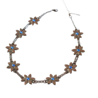 Jaren 90 vintage choker ketting van bloemen